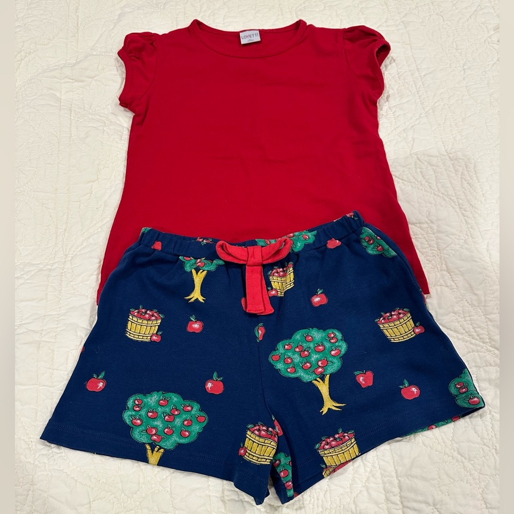 The Beaufort Bonnet Company John E Appleseed Shipley Shorts Sz 6 with Red Top
